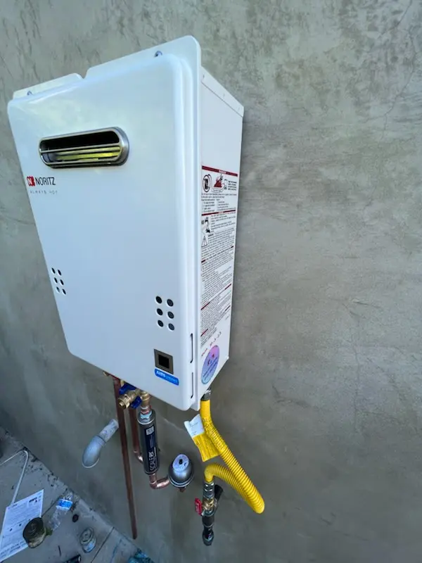 Tankless water heater installation for Dennison homes